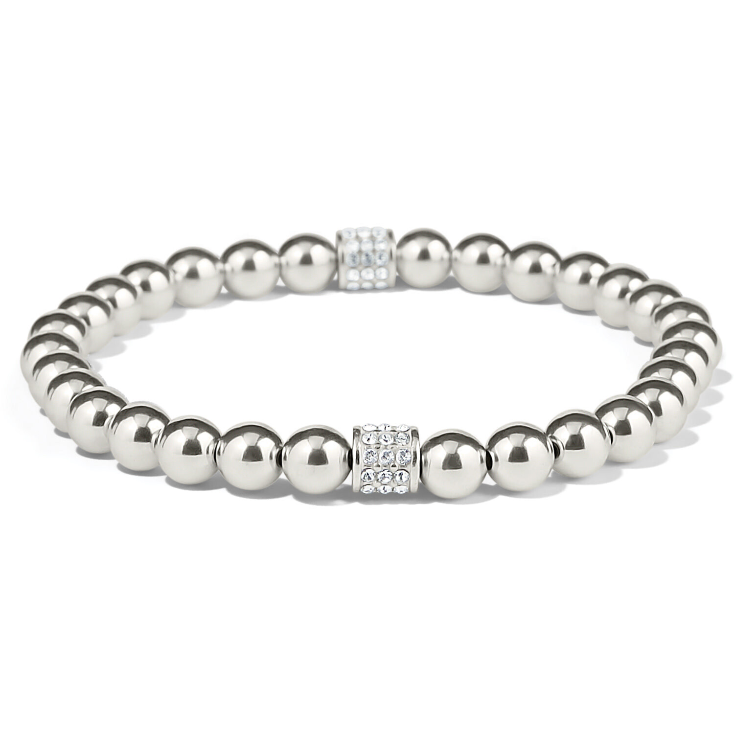 The Katie Sterling Silver Bead Bracelet Silver Bead Stretch