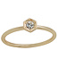 Hexagon CZ Gold Layers Ring