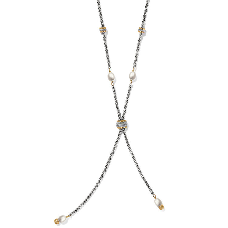 BRIGHTON Meridian Petite Pearl Two Tone Y Necklace - Amber Marie and ...