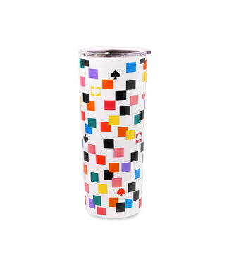 KATE SPADE NEW YORK BY LGP Stainless Steel Tumbler, Scattered Checks