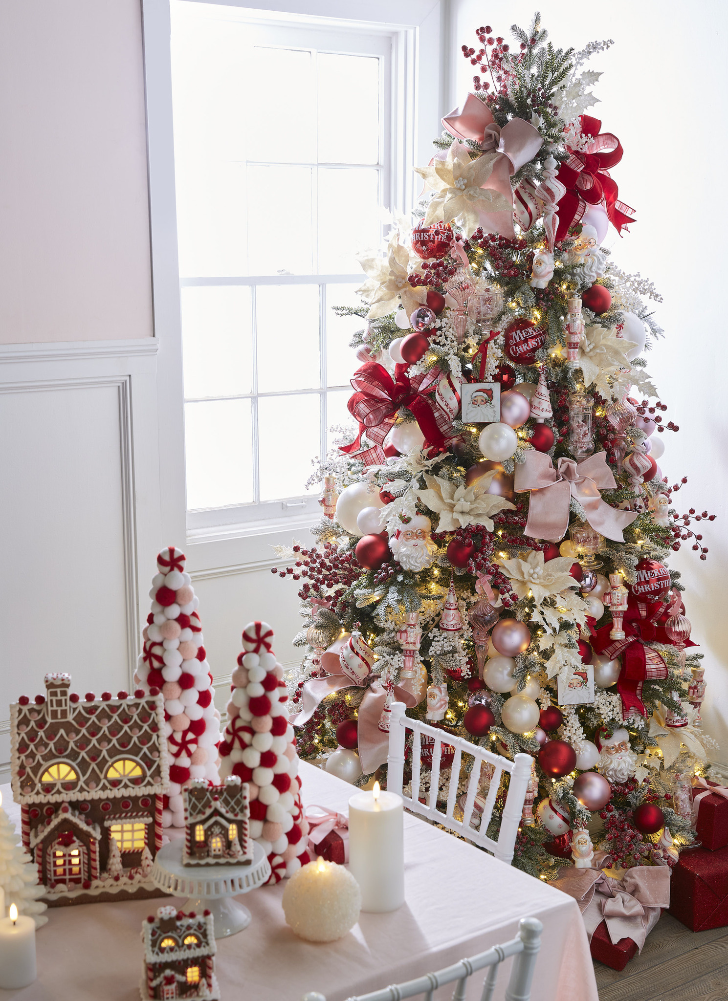 Jingle and Cocoa Delight: Decorating Your Home with Pink and Red for a Whimsical Christmas