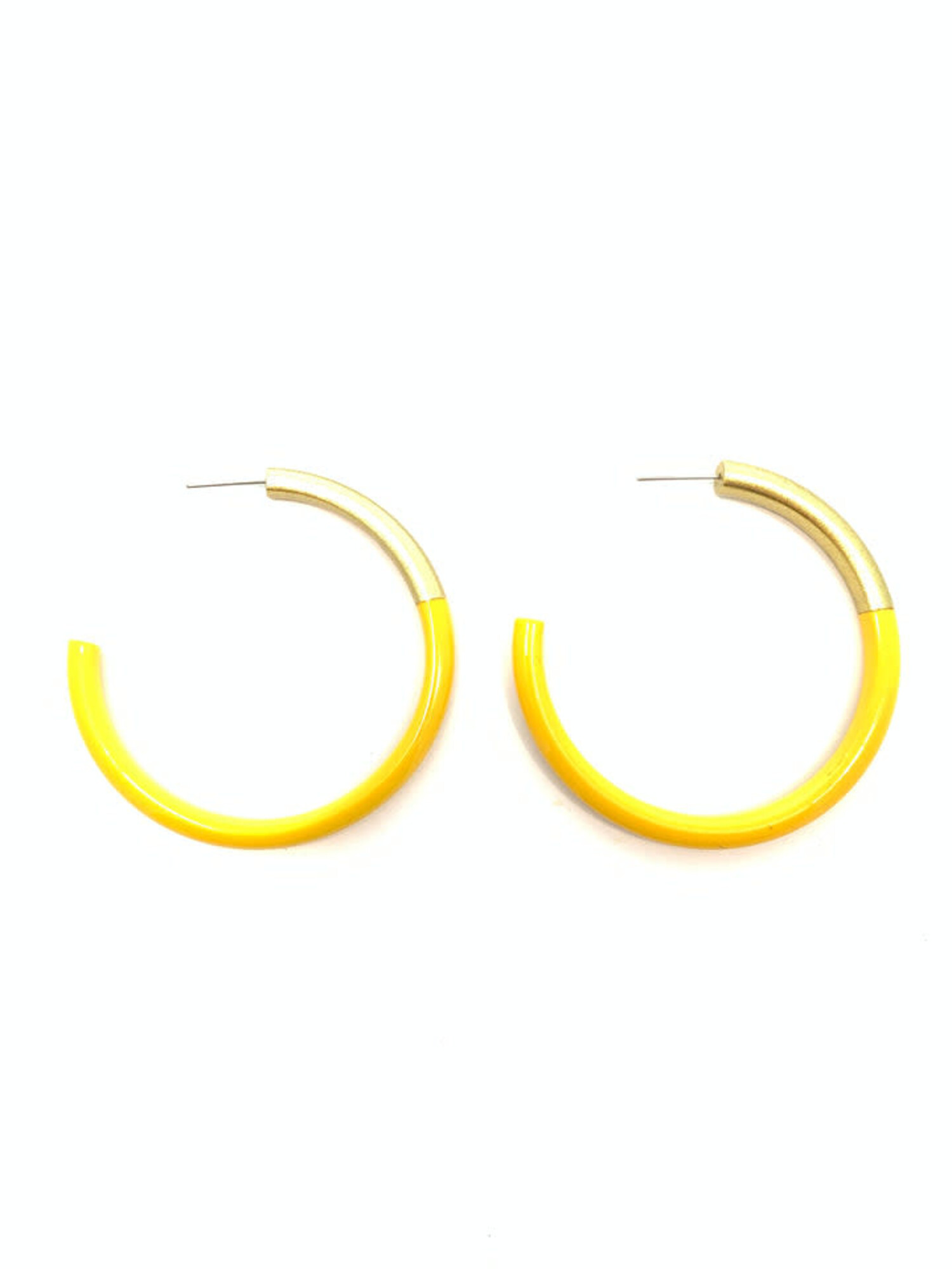 White Matte Open Hoop Earrings - Lovisa