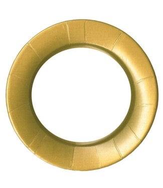 Linen Border Paper Dinner Plates In Gold