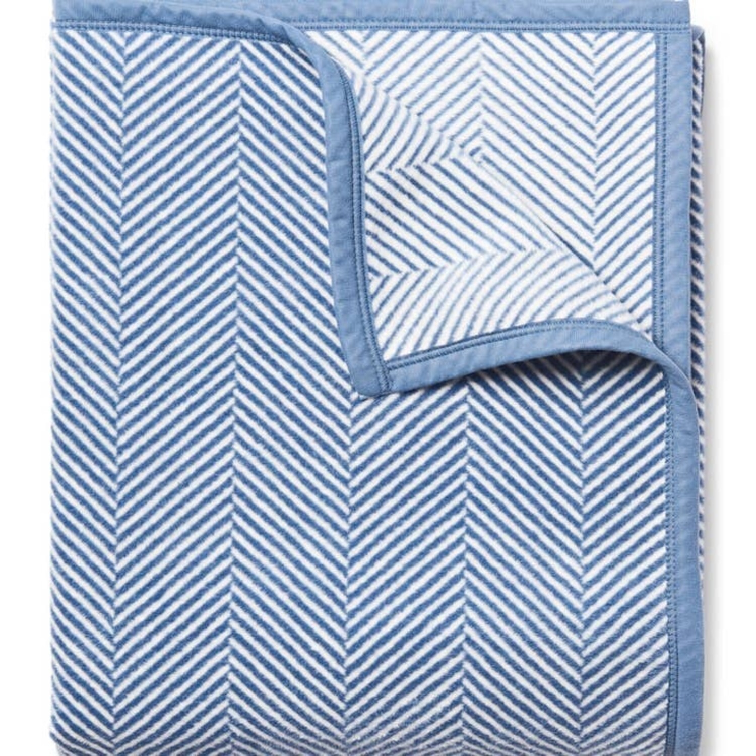 CHAPPYWRAP Harborview Herringbone Light Blue Blanket Amber Marie and