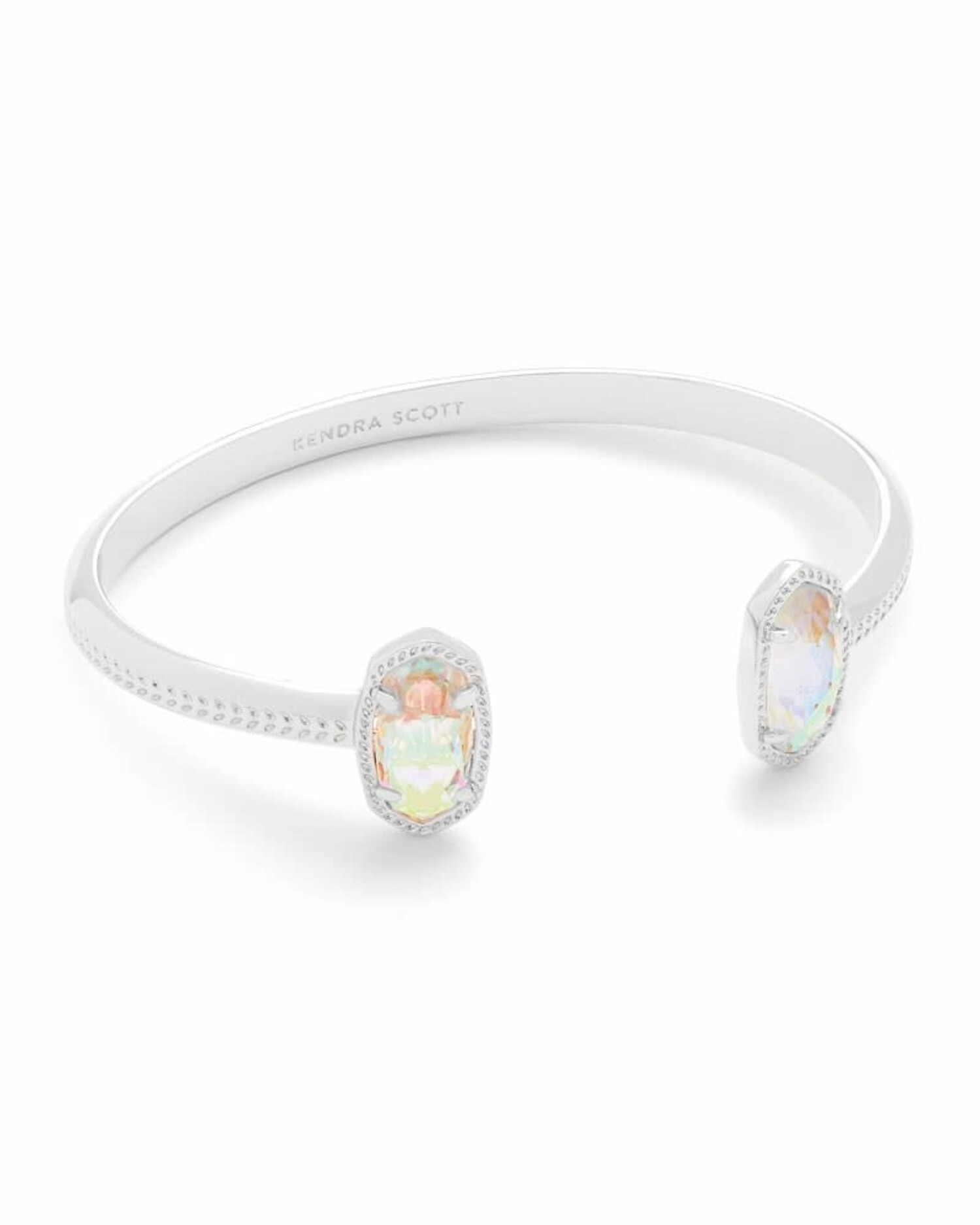 Kendra Scott Elton Cuff Bracelet in Platinum Drusy | Gage Diamonds