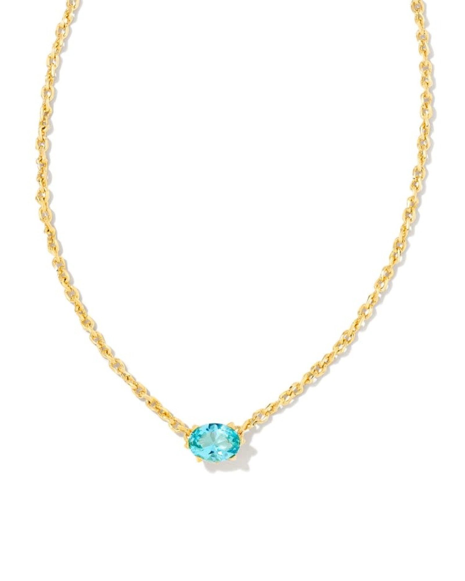 Danielle Silver Link Paperclip Necklace in Dichroic Glass | Kendra Scott