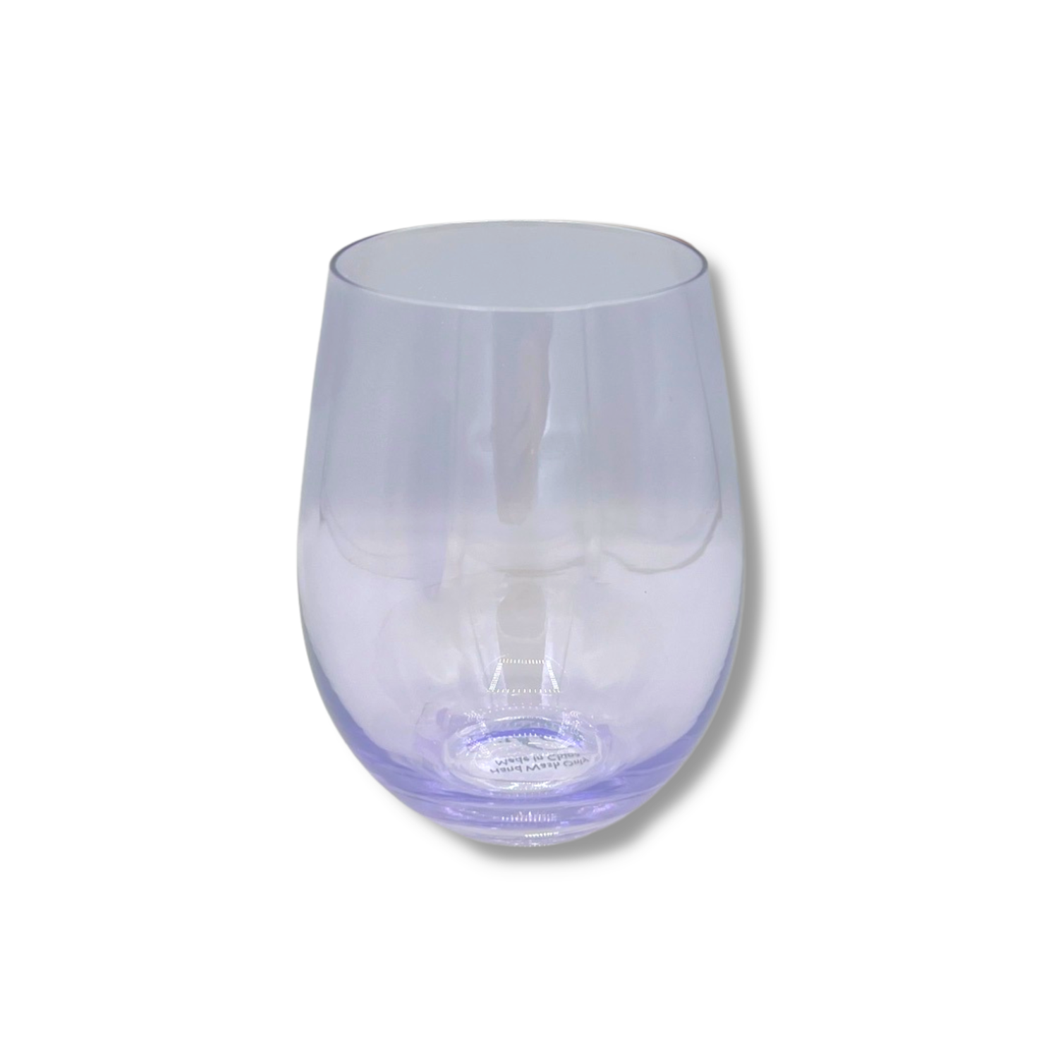 Crackle Stemless Wine Glasses, Plumeria, Set of 4, - Integrity Bottles