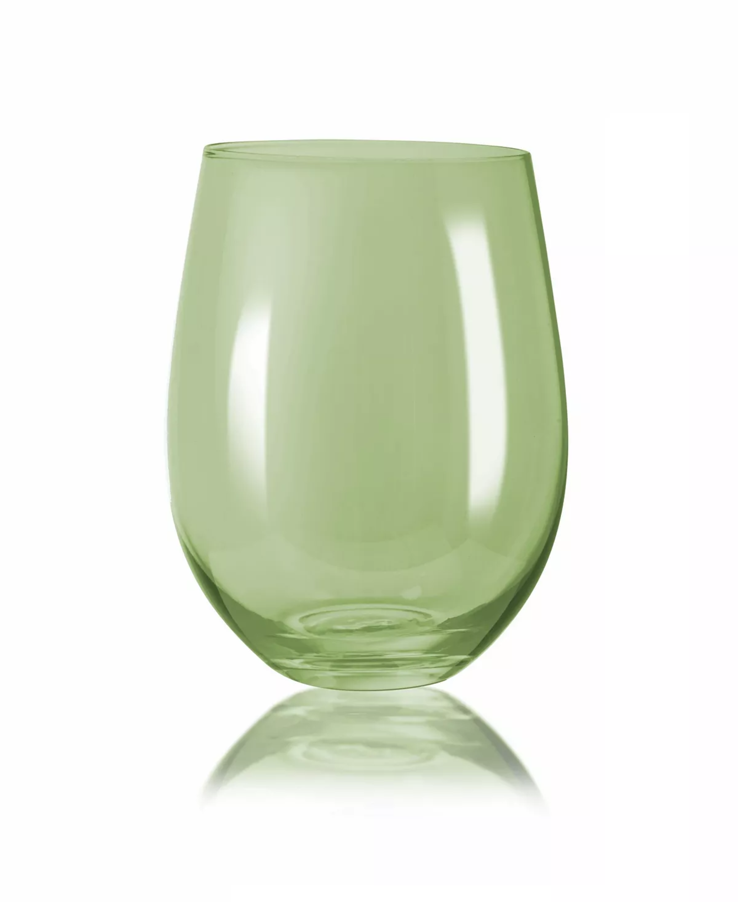 Acopa Pangea Stemless Martini Glass Set: Fluorite Green