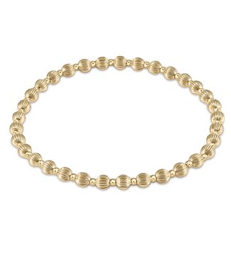 ENEWTON Dignity Grateful Pattern 4mm Bracelet - Gold
