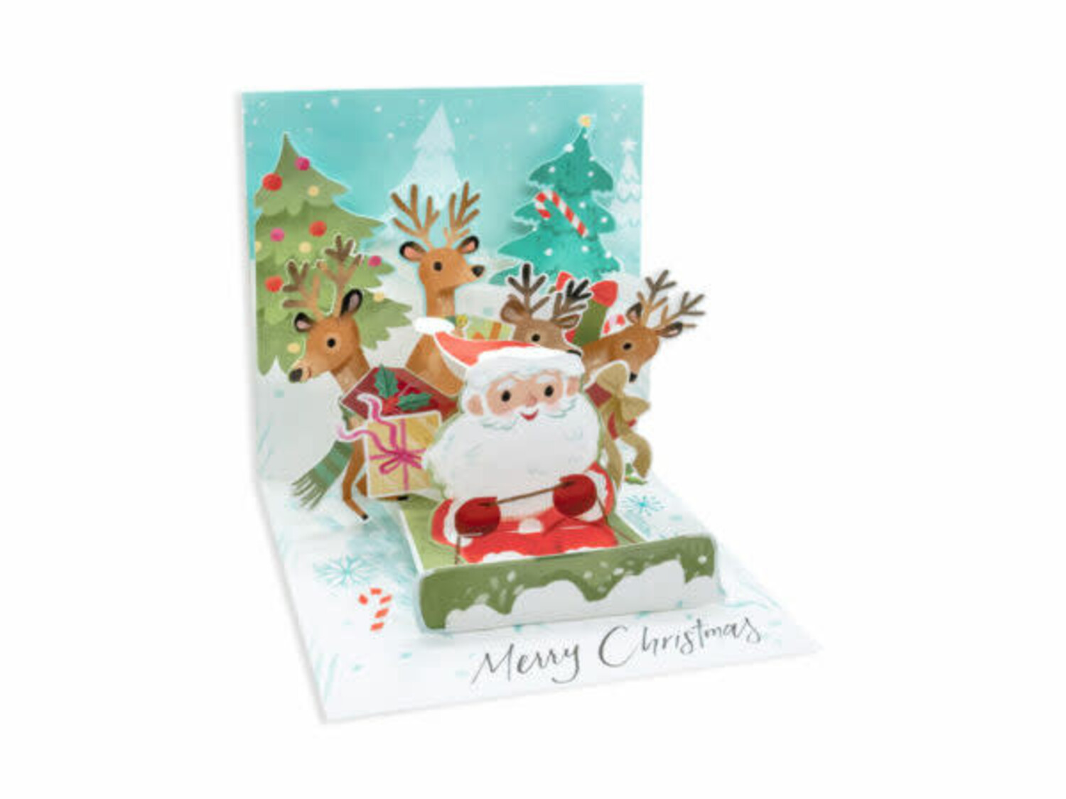 Santa Claus riding a sleigh Christmas gift exchange gift Christmas