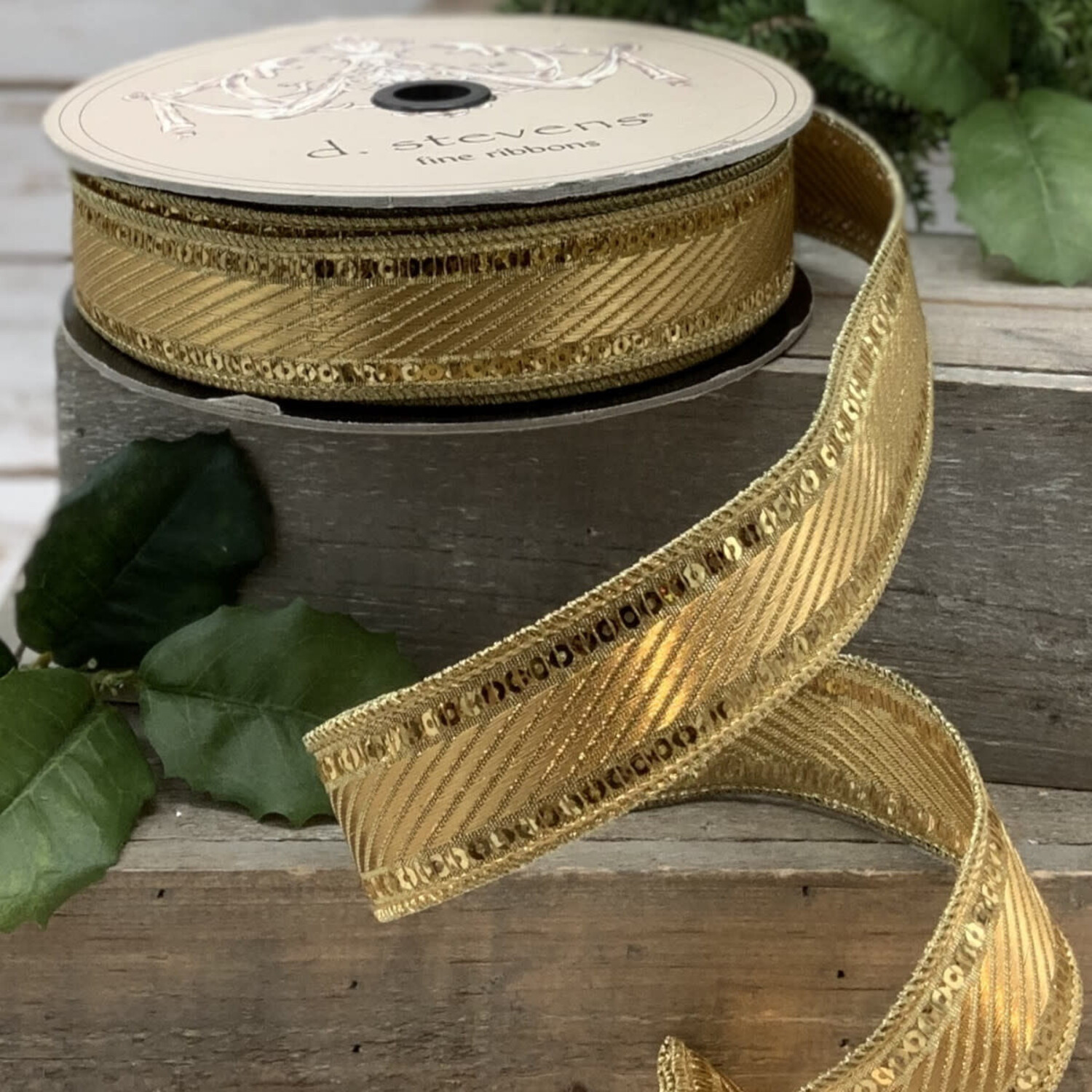 Gold Wired Ribbon 4x10YD - Southern Avenue Company