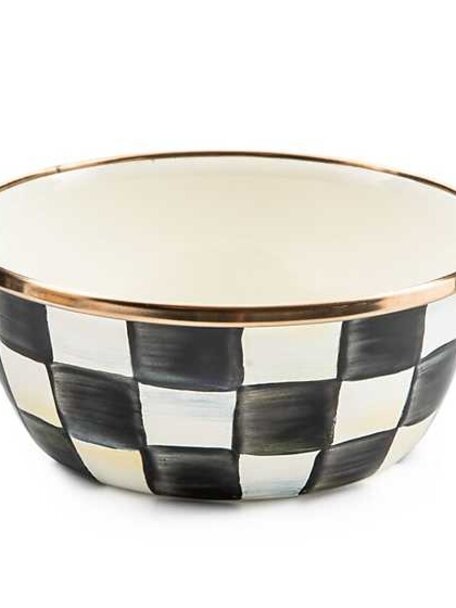 Sterling Check Pinch Bowl - ivory & birch