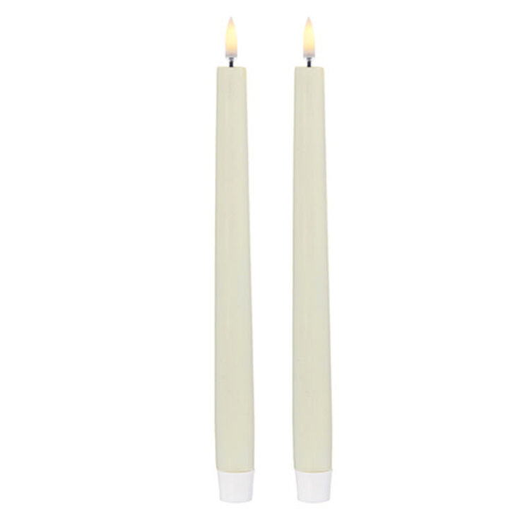 11" Uyuni Ivory Taper Candles Amber Marie and Company