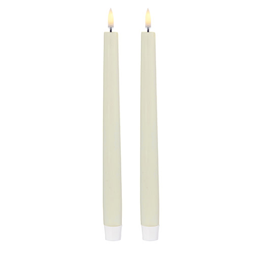 11" Uyuni Ivory Taper Candles Amber Marie and Company