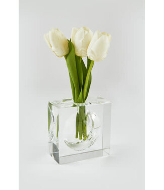 TIZO Crystal Square Bubble Vase Small