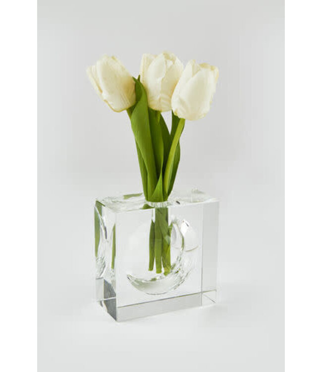 TIZO Crystal Square Bubble Vase Small