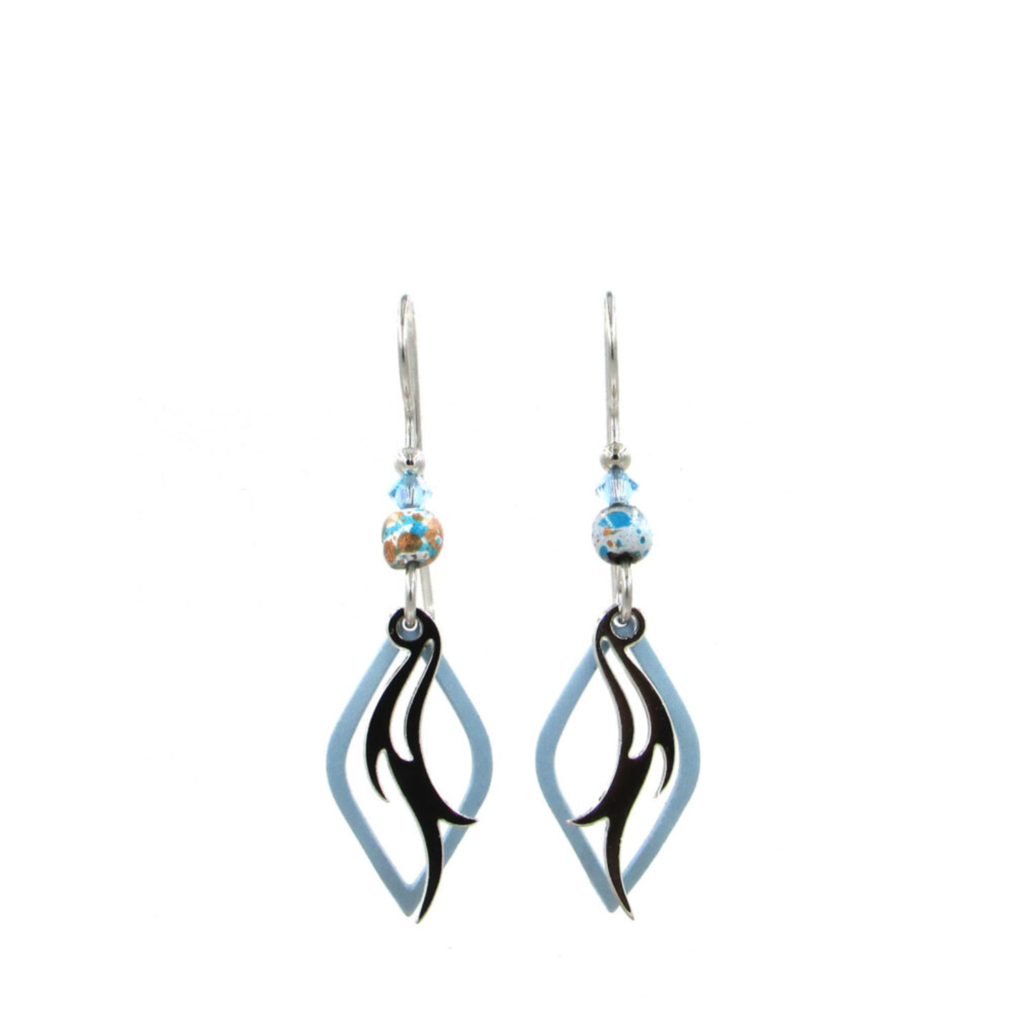 Silver earrings and tikka set in mirror – Timeless desires collection