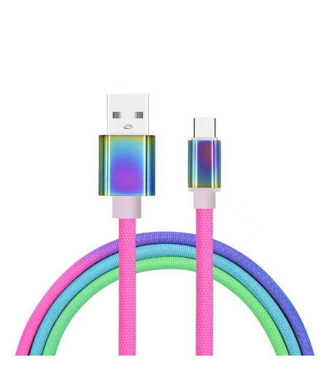 6ft Rainbow Cable - USB Type C