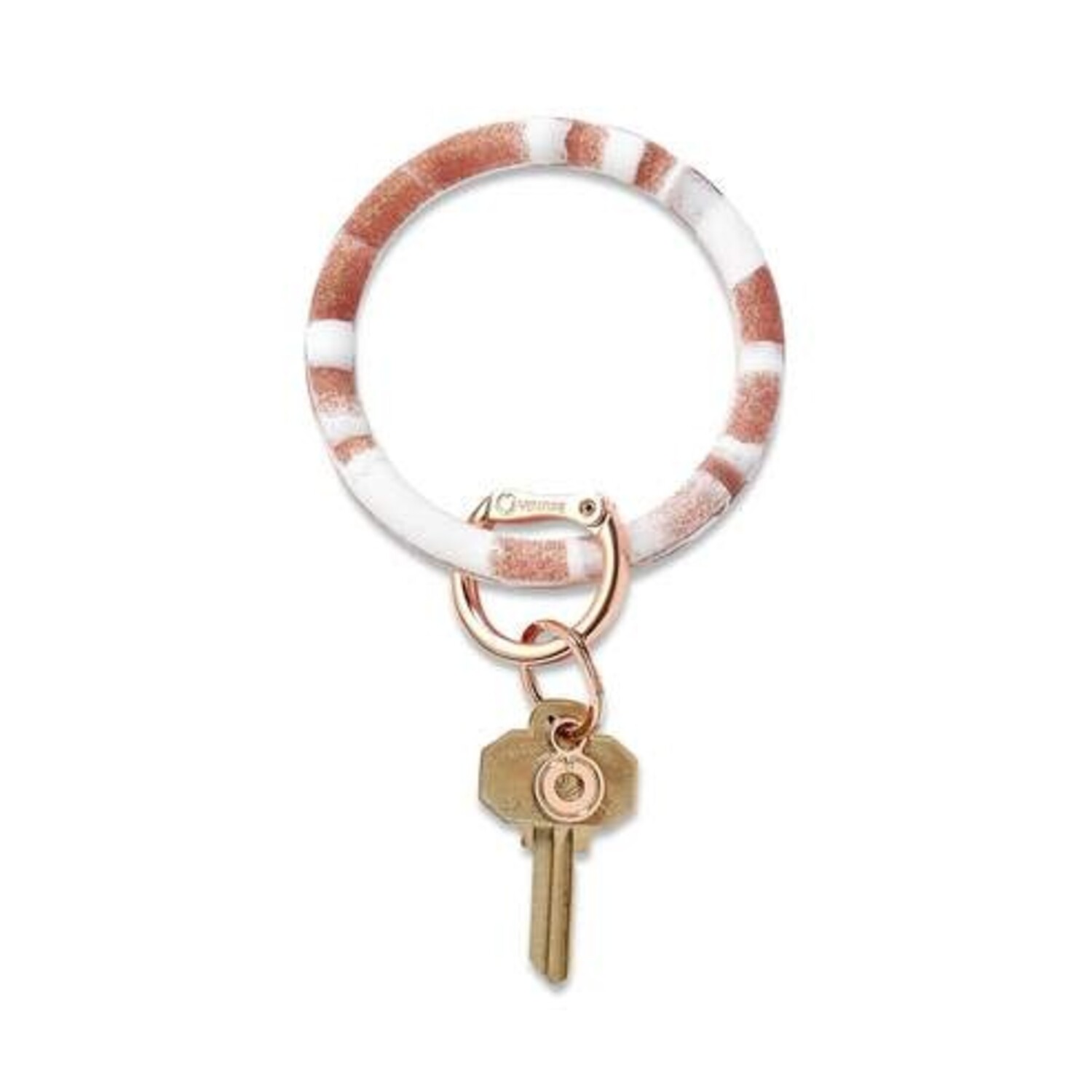 Silicone Big O Key Ring - Cherry on Top Marble