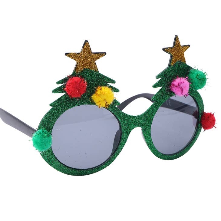 CGB GIFTWARE Glitter Christmas Tree Glasses Amber Marie and Company