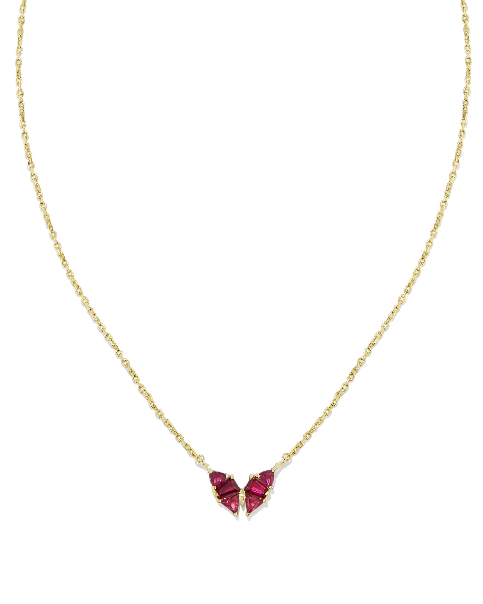 KENDRA SCOTT Blair Butterfly Small Short Pendant Necklace