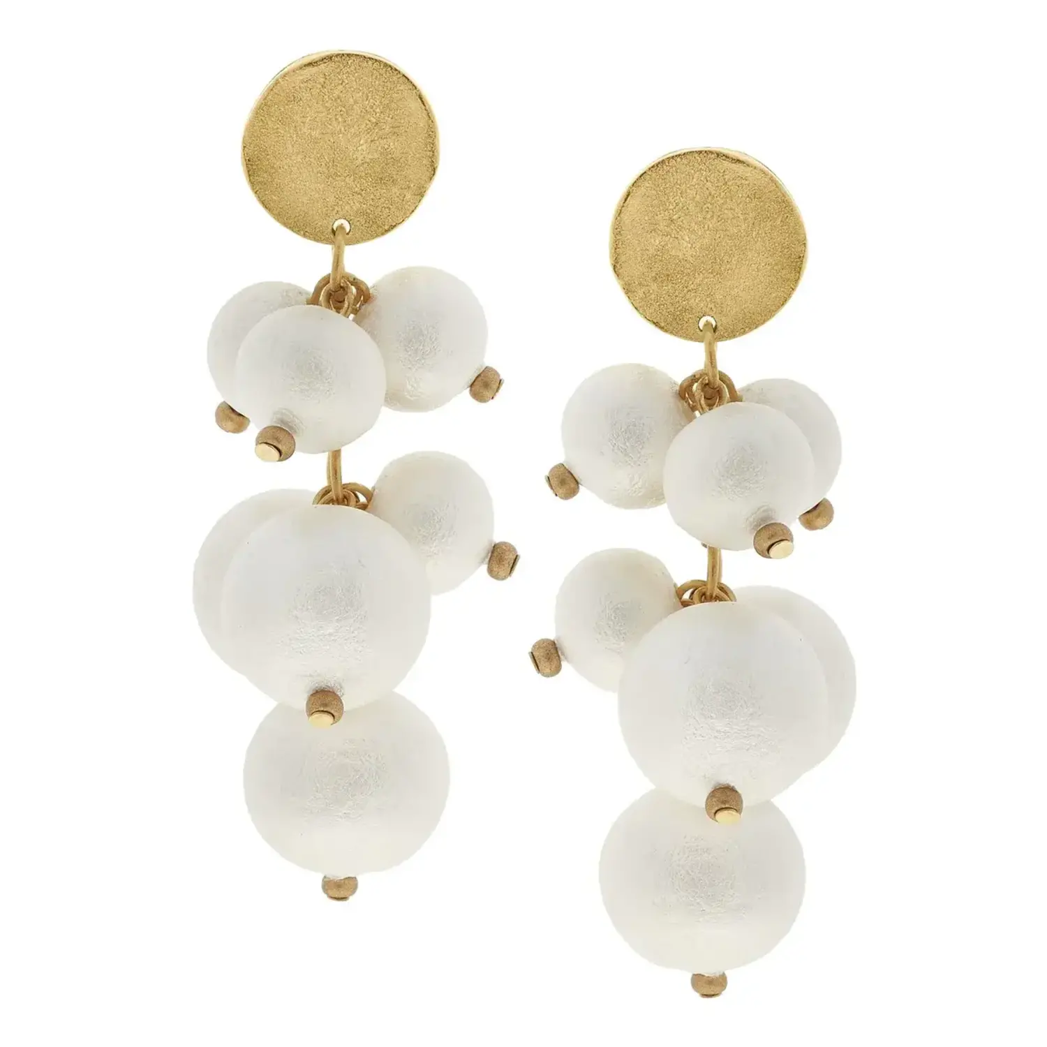 Florosy Bohemian Design Big Round Cotton Ball Pendant Statement Earrings  for Women Handmade Pom Pom Drop Dangle Pearl Earrings - AliExpress