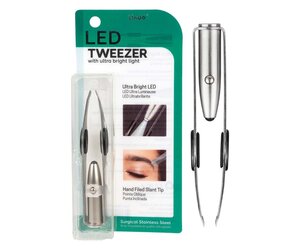 Tweezers LED Lighted Tweezers by B. Color With Batteries Included