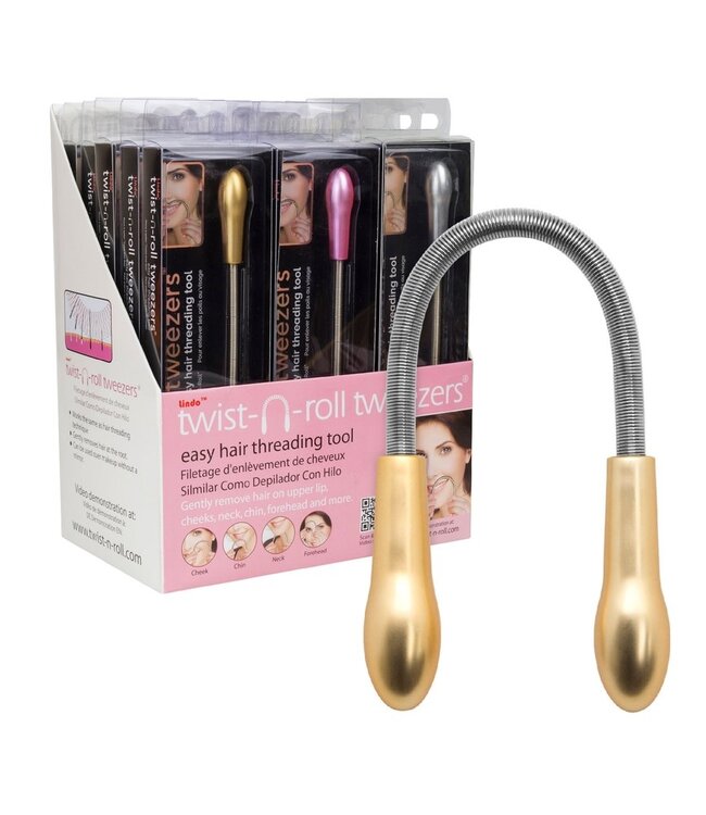 Lindo Twist-n-Roll Tweezers - Metallic Shine - Sold Separately