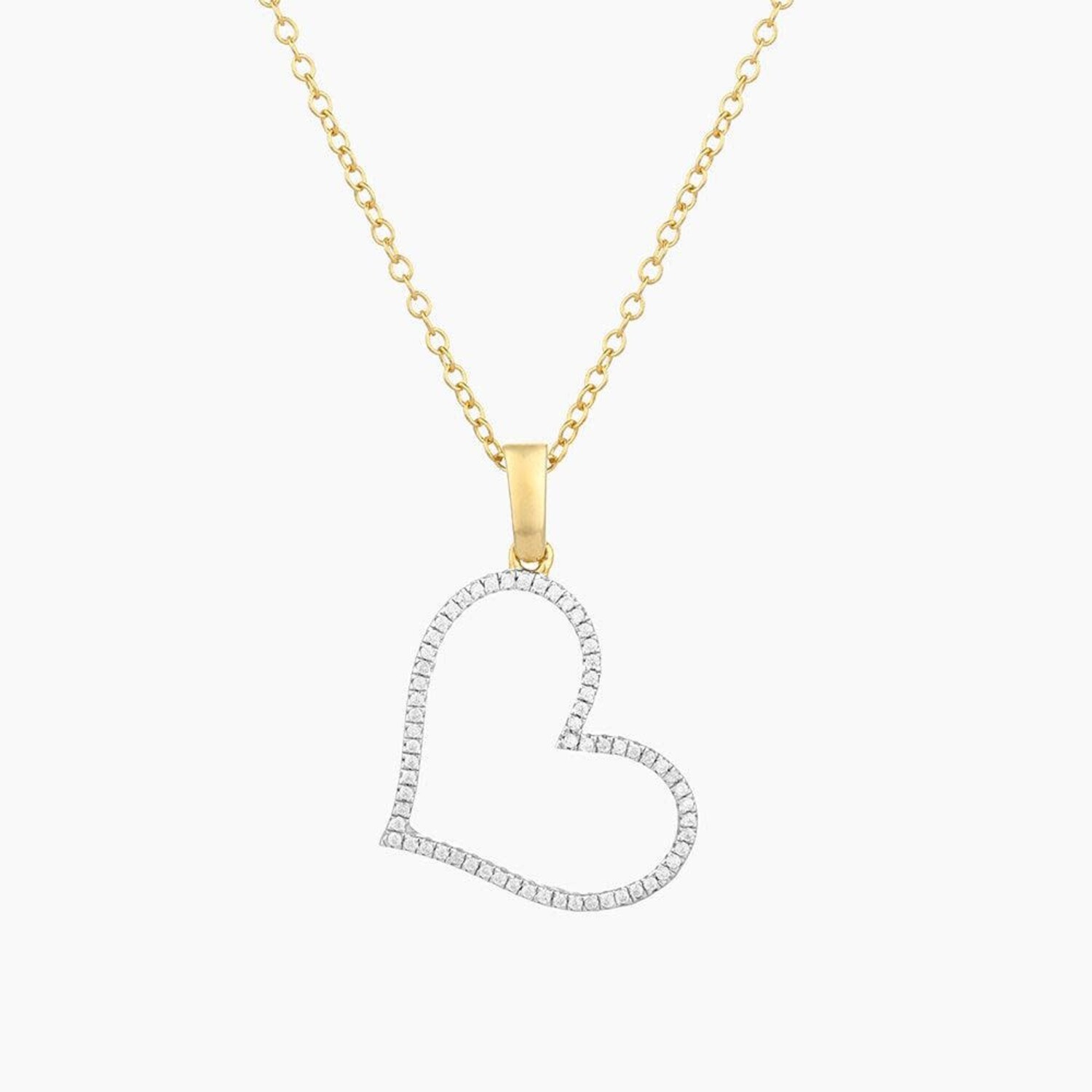 Genuine diamond heart clearance necklace