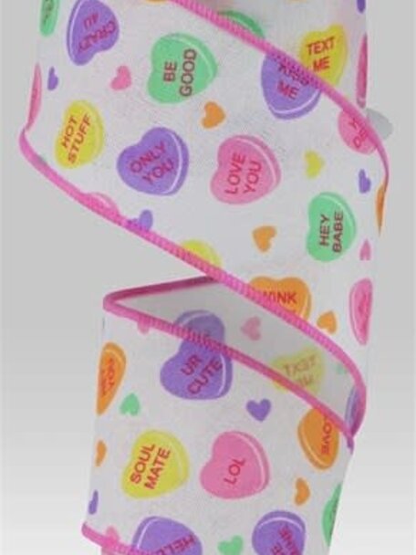 AMBER MARIE AND CO 1.5 x 10yd Valentine Hearts/Tinsel - Amber Marie and  Company