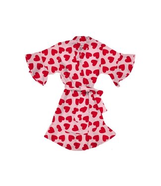 Valentine's Heart Silky Satin Robe