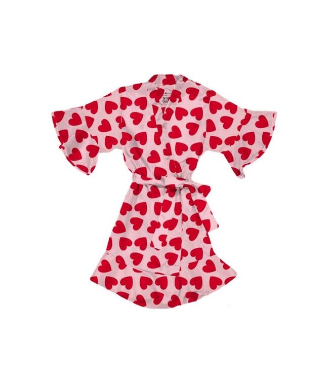 Valentine's Heart Silky Satin Robe
