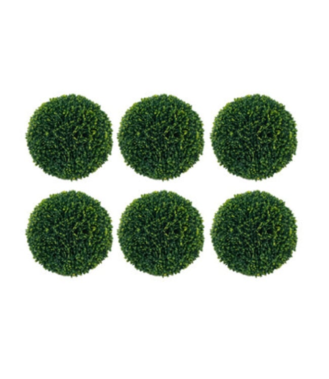 4" Faux Boxwood Ball Bowl Filler Green - Sold individually
