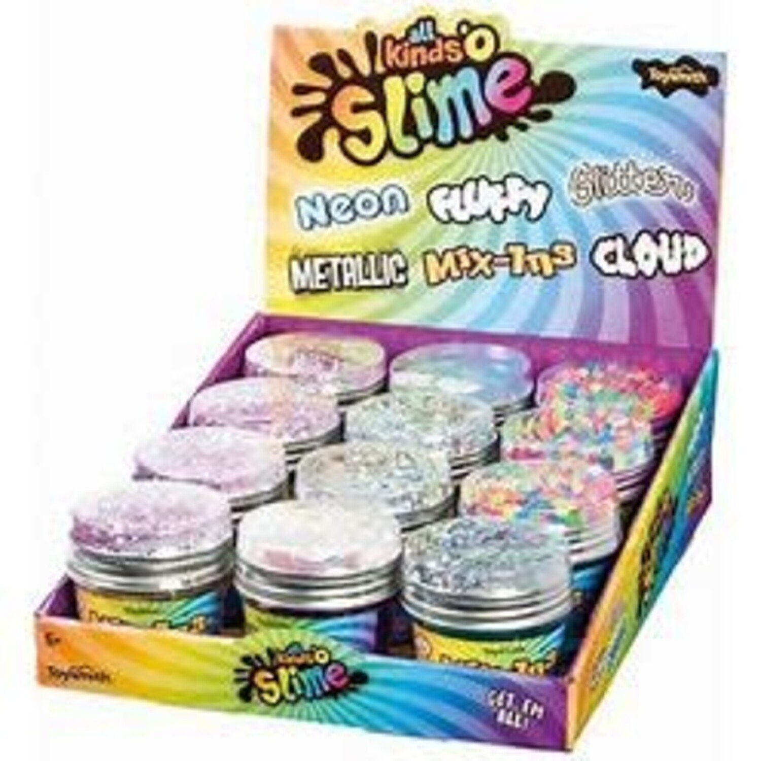 Toysmith Mix-Ins Glitter Slime with Confetti, 5.5 Ounces, Kids Unisex