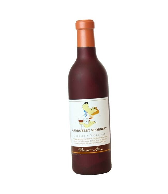 Silly Squeaker Wine Grrrobert Slobbery, Squeaky Dog Toy