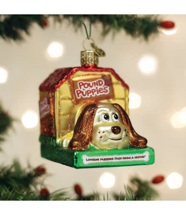 OLD WORLD CHRISTMAS Pound Puppies Ornament