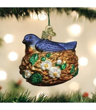 OLD WORLD CHRISTMAS Bird In Nest Ornament