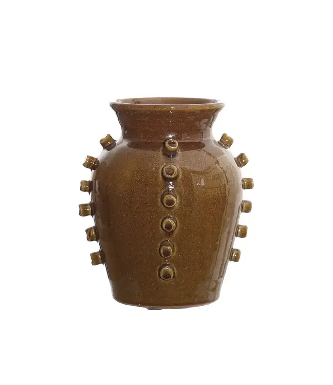 Terra-cotta Vase w/ Hobnails