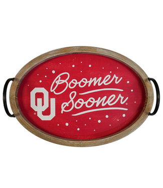 Oklahoma Spirit Wood Oval Tray