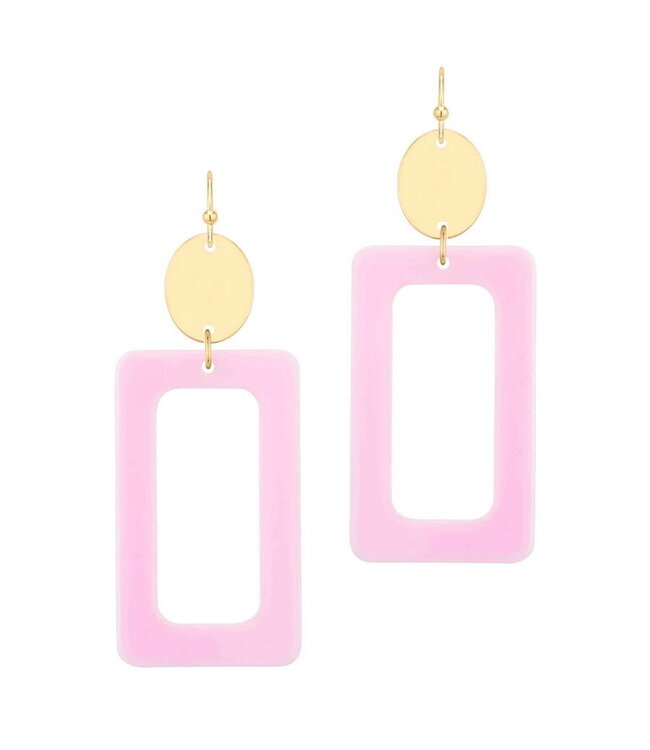 Rectangle Drop Color Earring