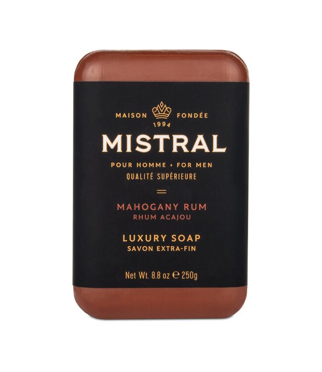 MISTRAL Men's Bar Soap Mahogany Rum 8.8 oz