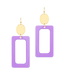 Rectangle Drop Color Earring