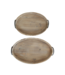 Wood Trays with Metal Handles