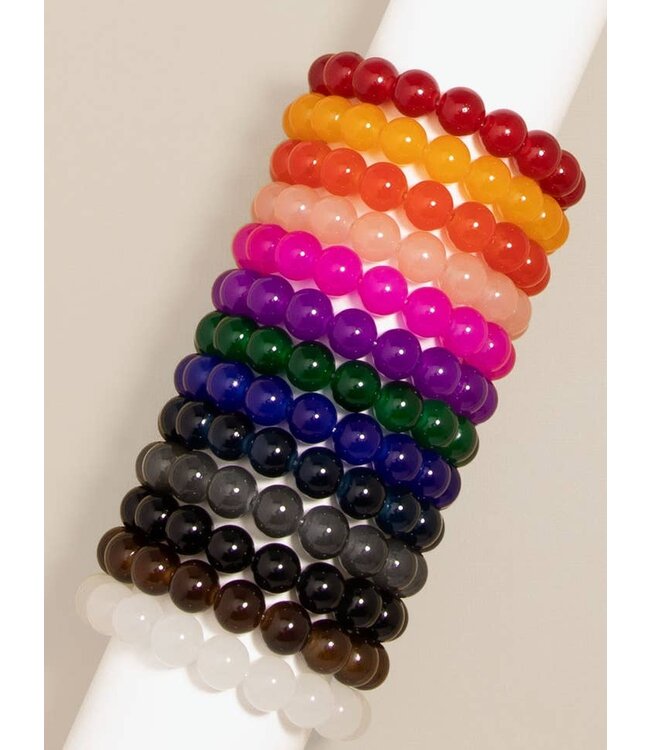 Glass Bead Stretch Bracelet