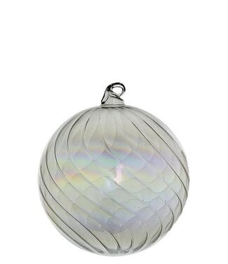 5.9" Swirl Glass Ball Ornament