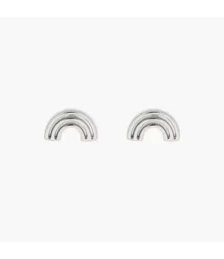 PURAVIDA Chasing Rainbows Stud Earrings - Silver