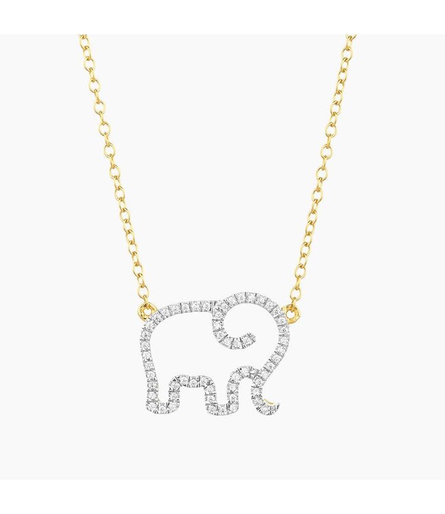 ELLA STEIN Elephant Mom Pendant Necklace