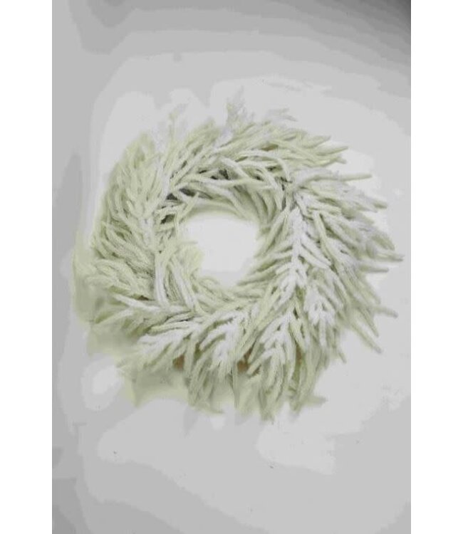 28" Real Touch Snow Norfolk Pine Wreath