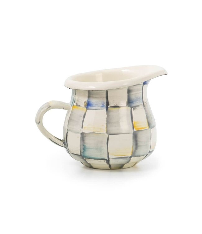 MACKENZIE CHILDS Sterling Check Enamel Little Creamer