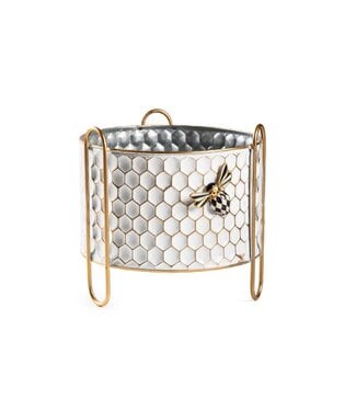 MACKENZIE CHILDS Honeycomb Tin Planter - Small